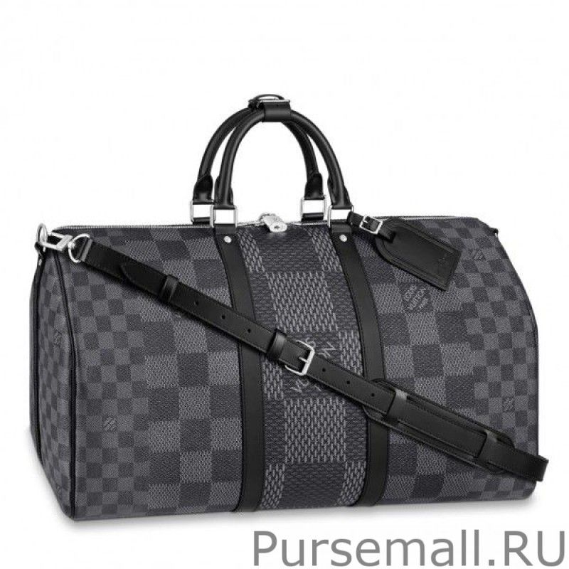 Keepall Bandouliere 50 Damier Graphite 3D N50016