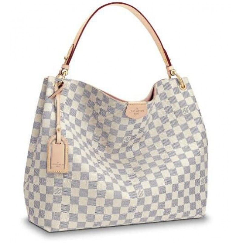 Graceful MM Damier Azur Canvas Rose Ballerine N42233