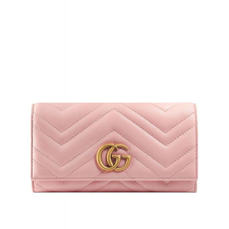 GG Marmont continental wallet 443436 Pink