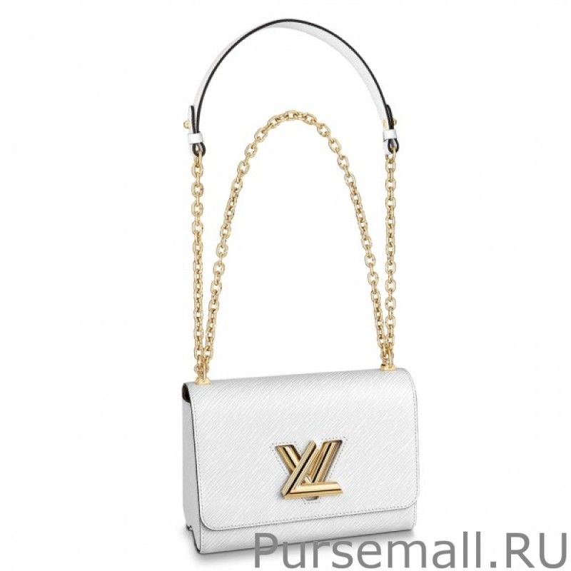 Twist MM Bag In White Epi Leather M55513