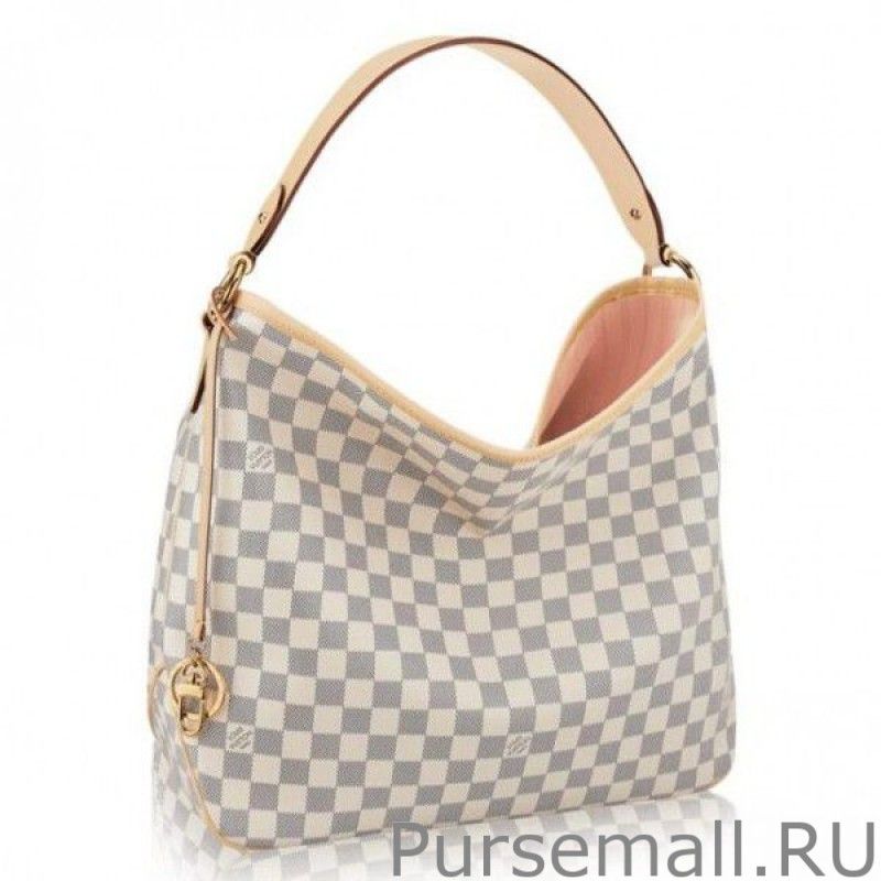 Delightful MM Bag Damier Azur N41607
