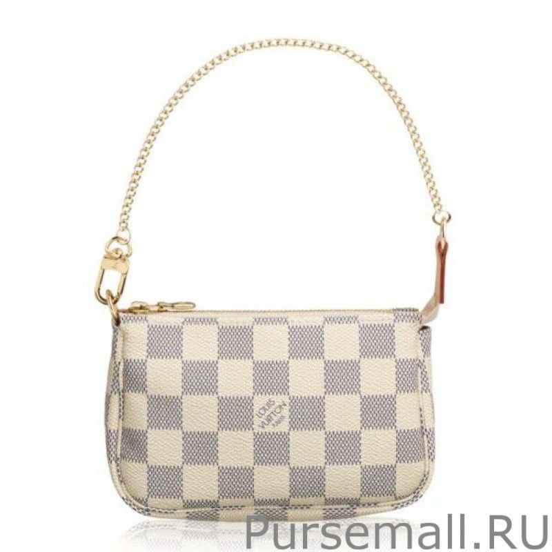 Mini Pochette Accessoires Damier Azur Canvas N58010