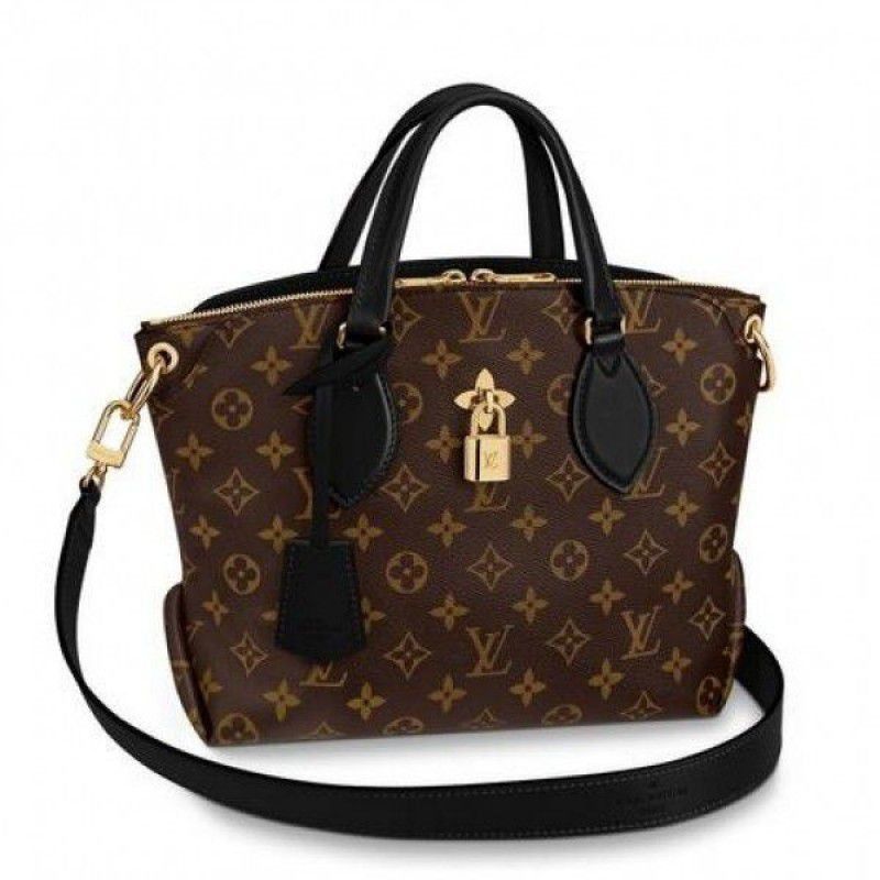 Flower Zipped Tote BB Monogram Canvas M44351 Black