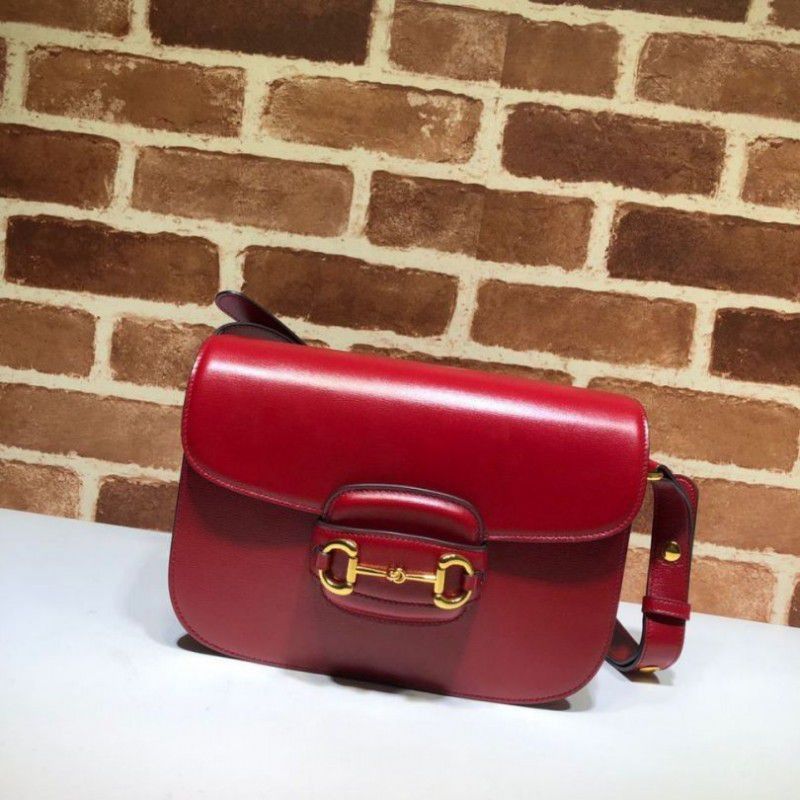 1955 Horsebit Small Shoulder Bag 602204 Red