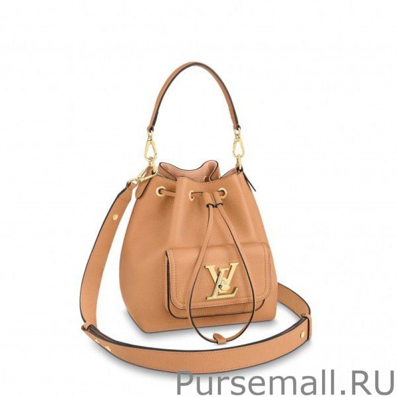 Brwon Lockme Bucket Bag M57689