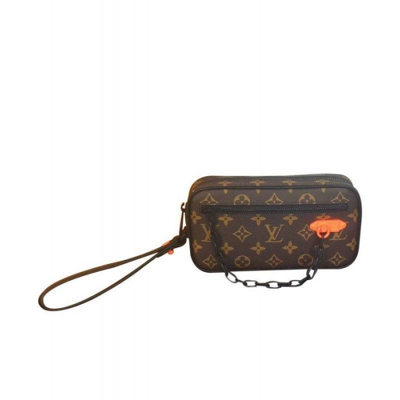 Men Virgil Abhol Chain Clutch M44458 Brown