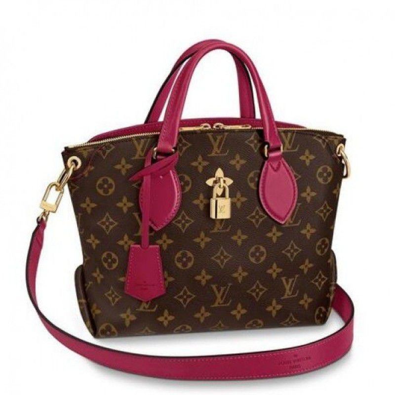 Flower Zipped Tote BB Monogram Canvas M44350 Red