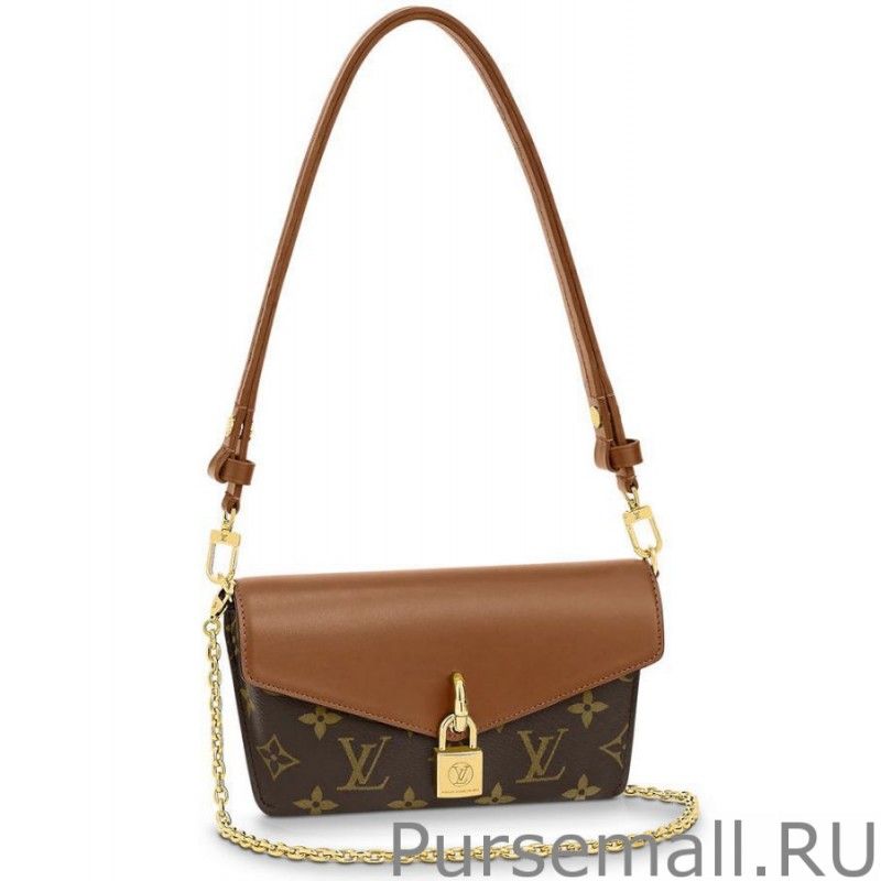 Padlock On Strap Handbags M80763 Brown