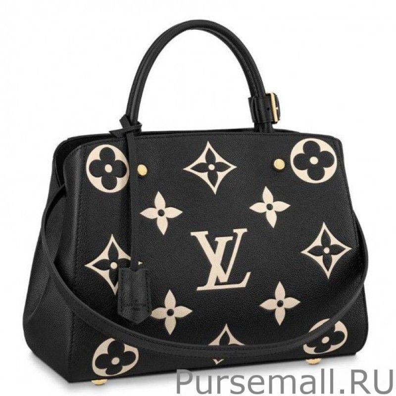Montaigne MM Bag In Black Leather M45499