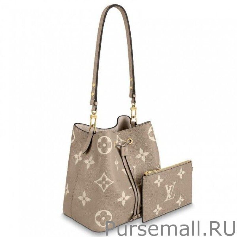NeoNoe MM Bag In Tourterelle Gray Leather M45555