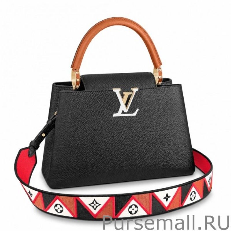 Capucines MM Bag In Black Leather M59020