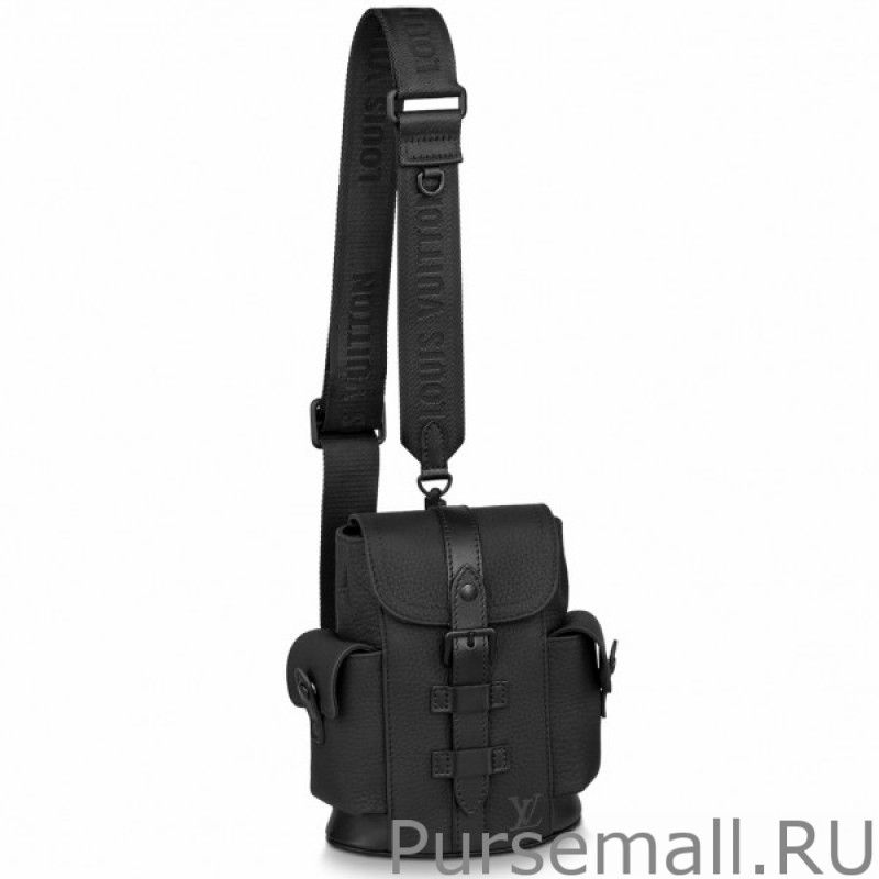 Christopher XS Bag In Black Leather M58495