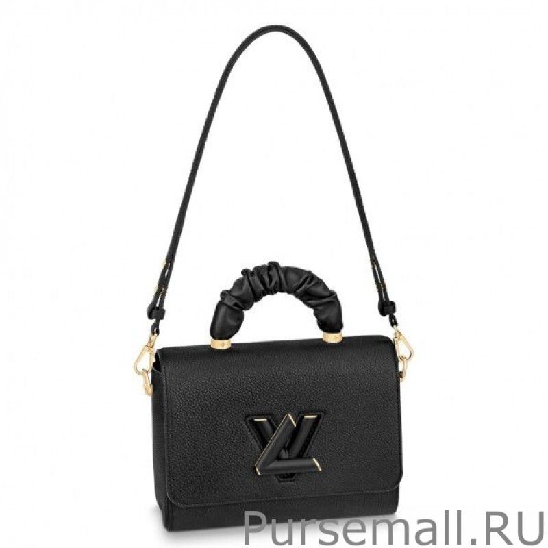 Twist MM Bag In Black Taurillon M58688