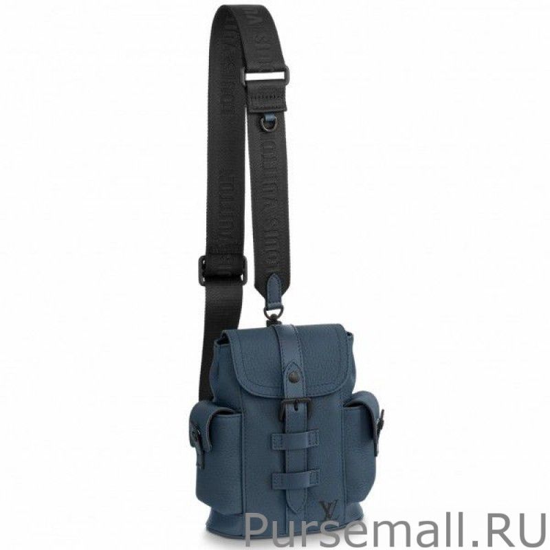 Christopher XS Bag In Navy Blue Leather M58494