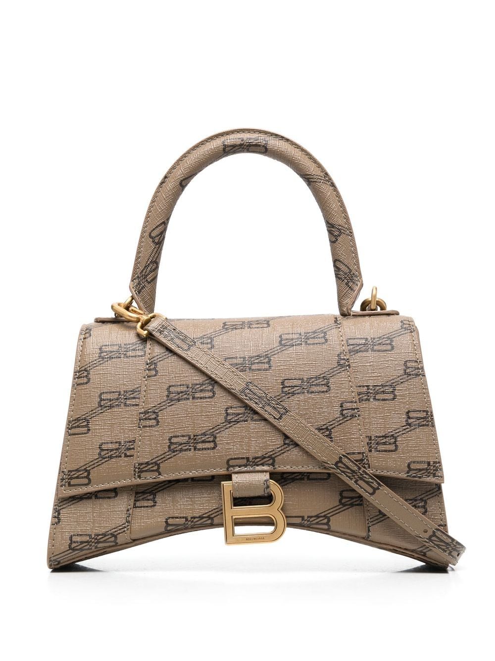 Ba*len*cia*ga hourglass bb monogram top-handle s tote bag