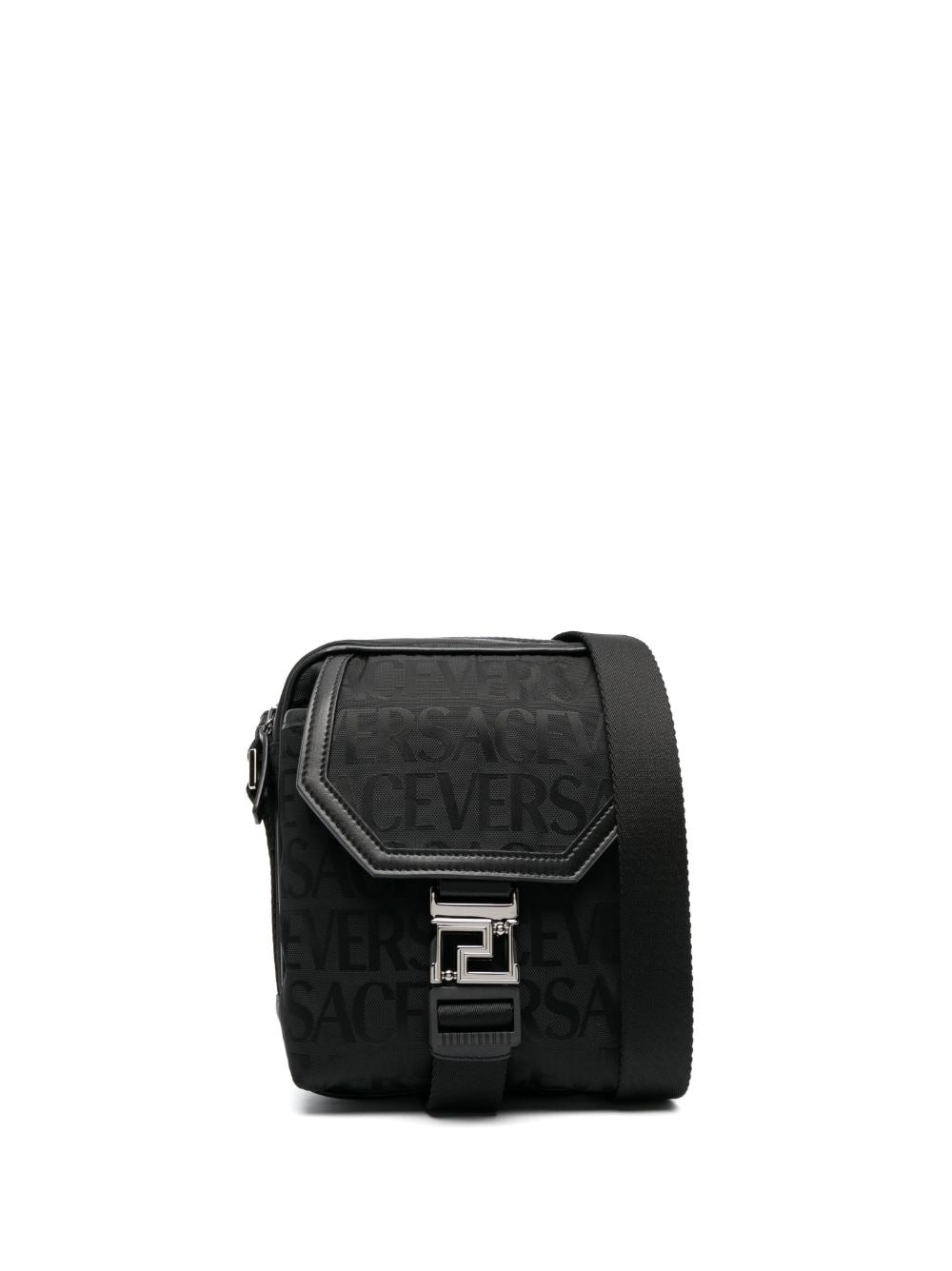 Versace logo-print messenger bag