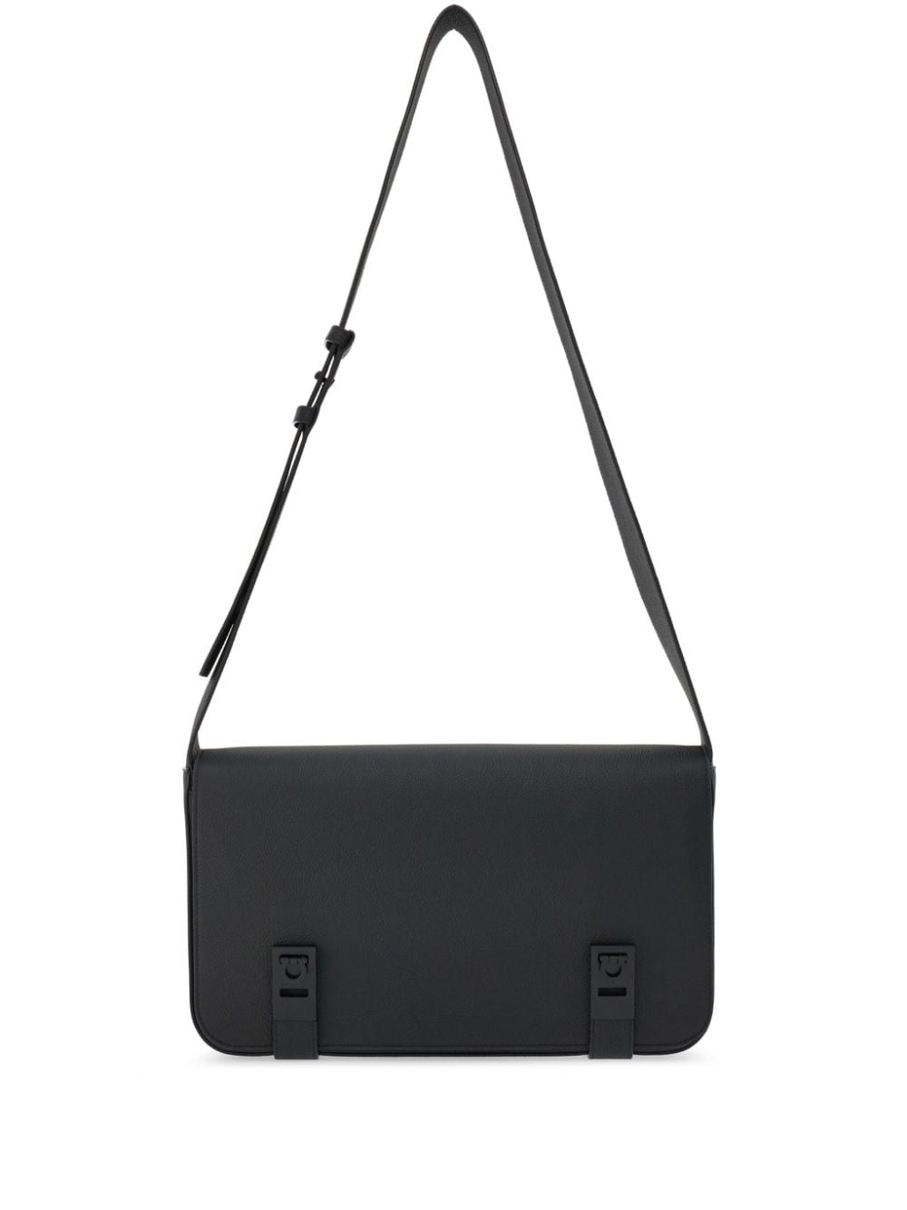 Ferragamo Gancini-plaque leather messenger bag