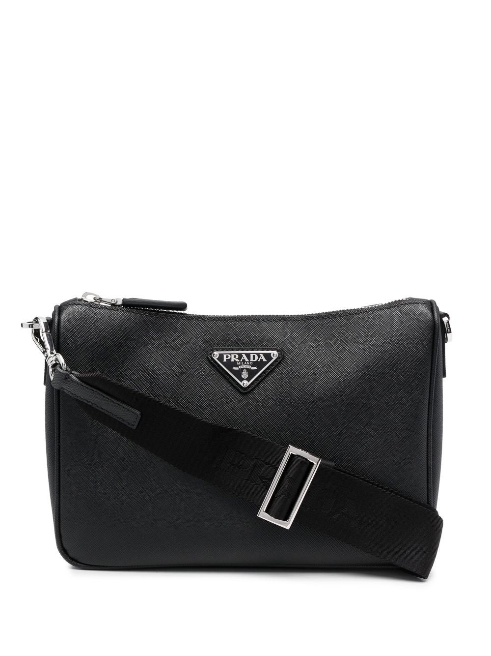 Pra*a saffiano-leather crossbody bag