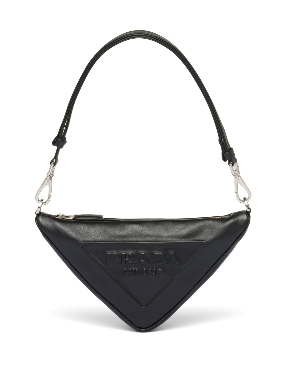 Pra*a triangle leather mini bag