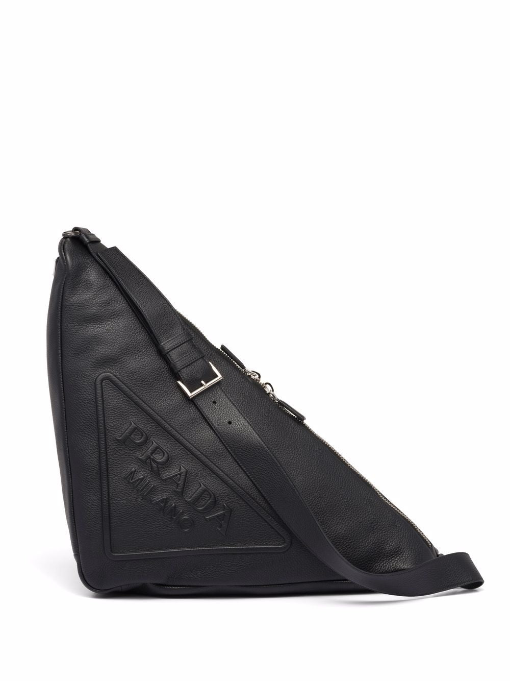 Pra*a leather triangle shoulder bag