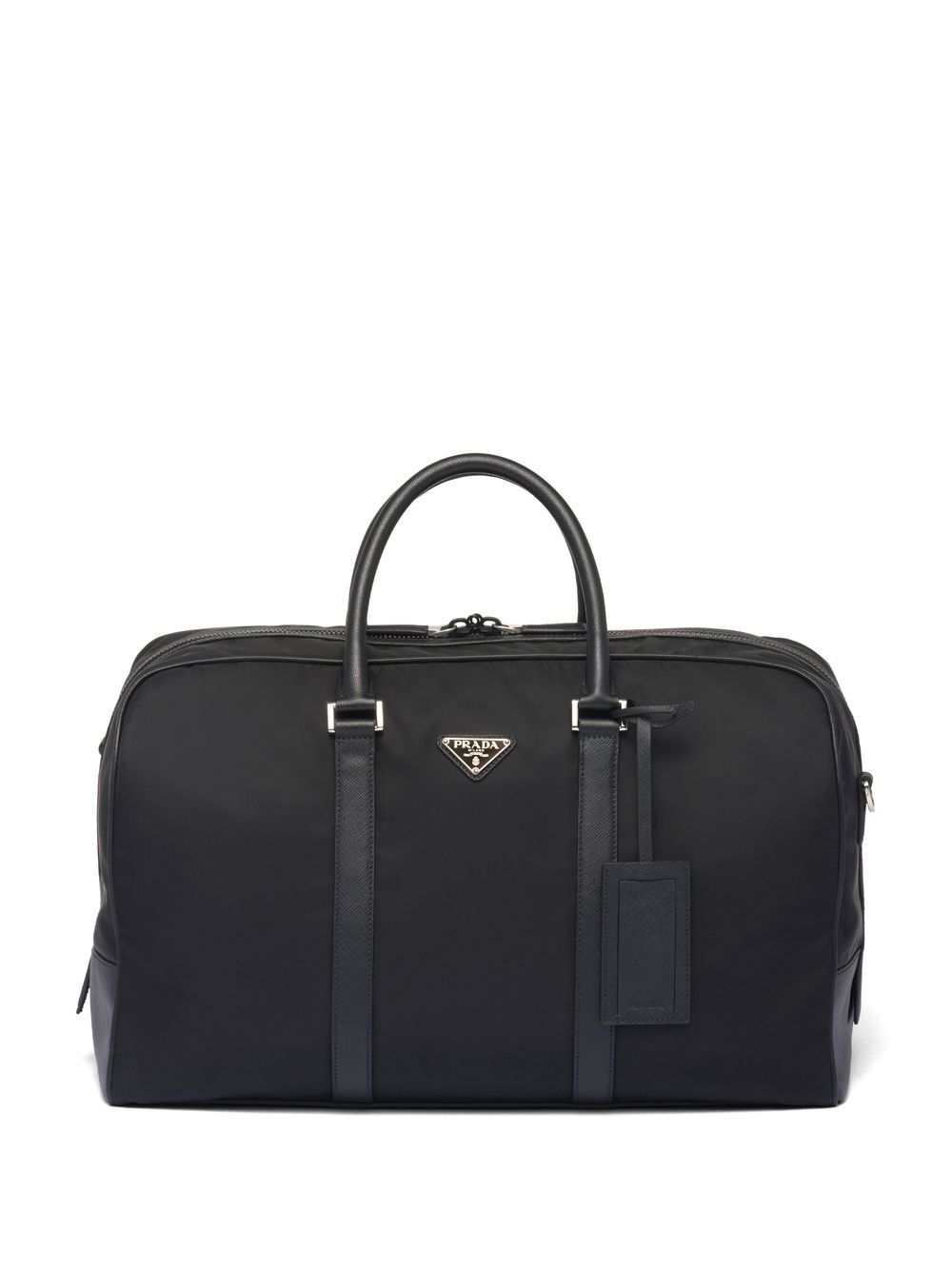 Pra*a triangle logo-patch duffel bag