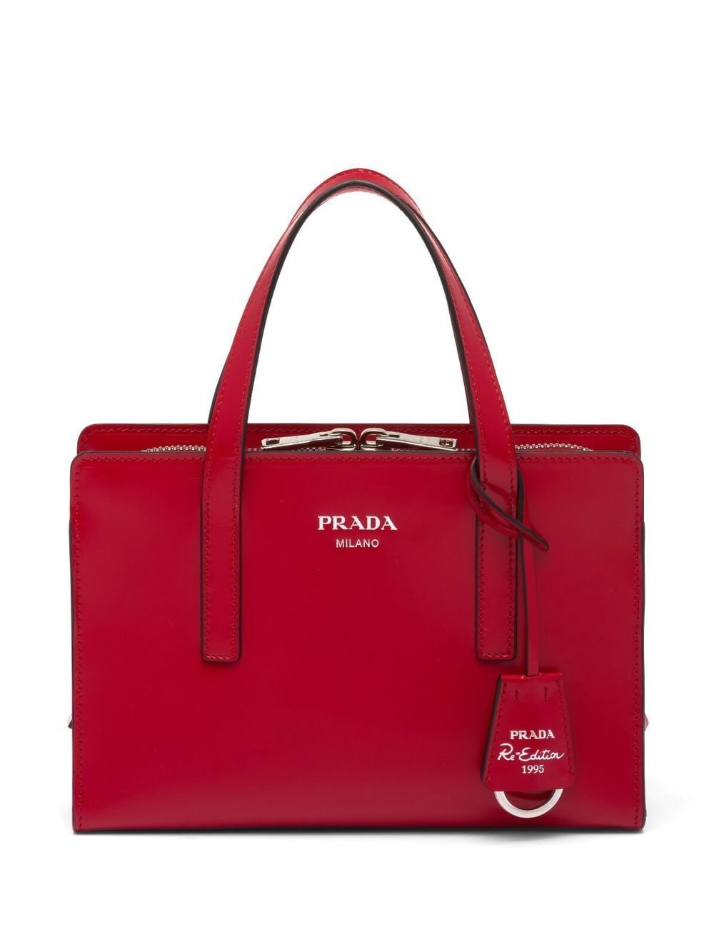 Pra*a mini re-edition 1995 brushed leather tote bag