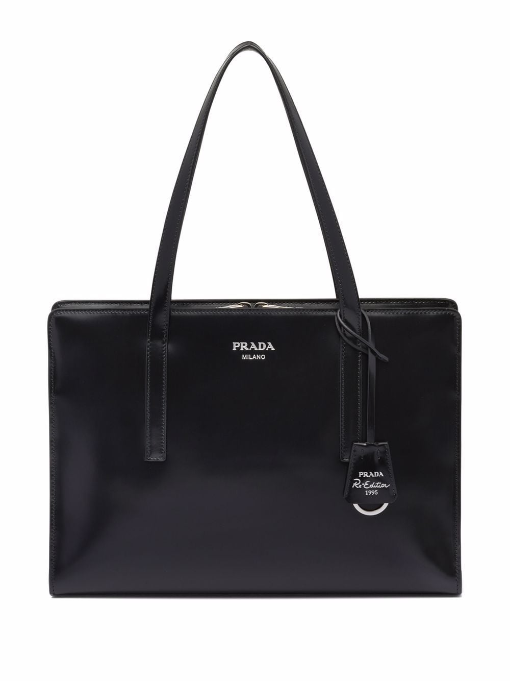 Pra*a large re-edition 1995 leather handbag
