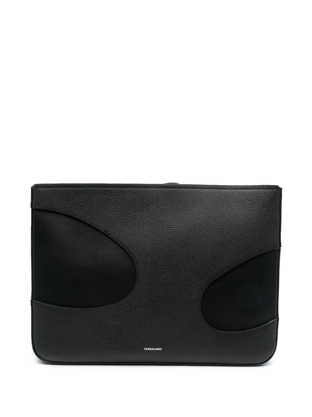 Ferragamo cut-out detail leather portfolio case