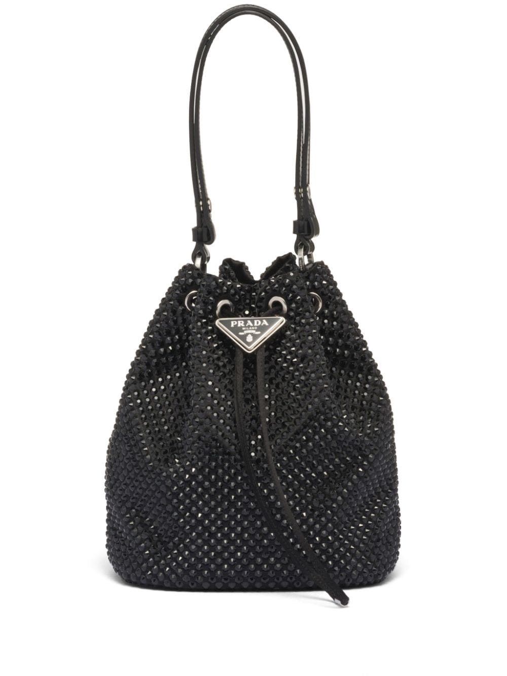 Pra*a crystal-embellished drawstring mini bag