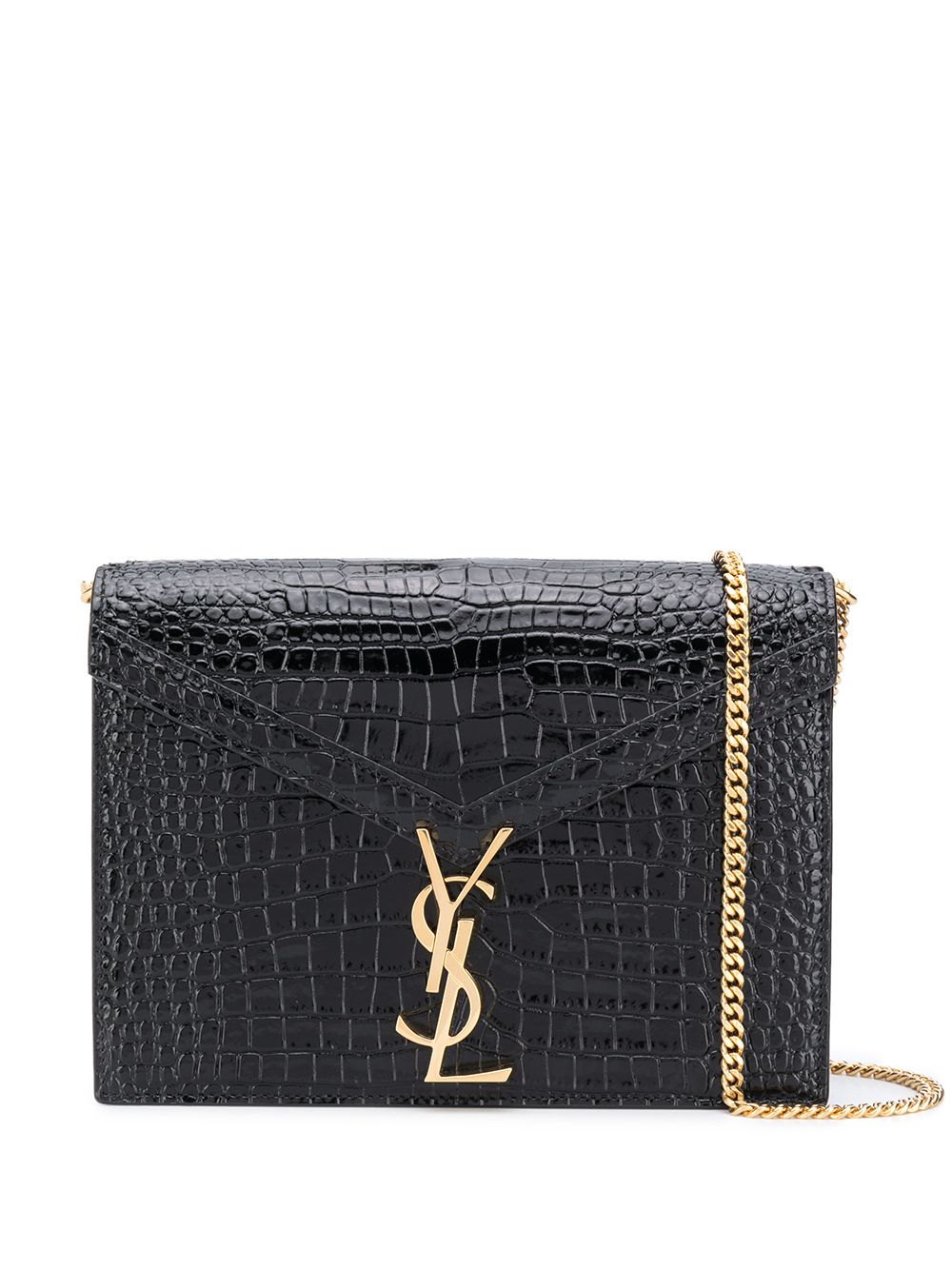Saint Laurent Cassandra crocodile-embossed bag