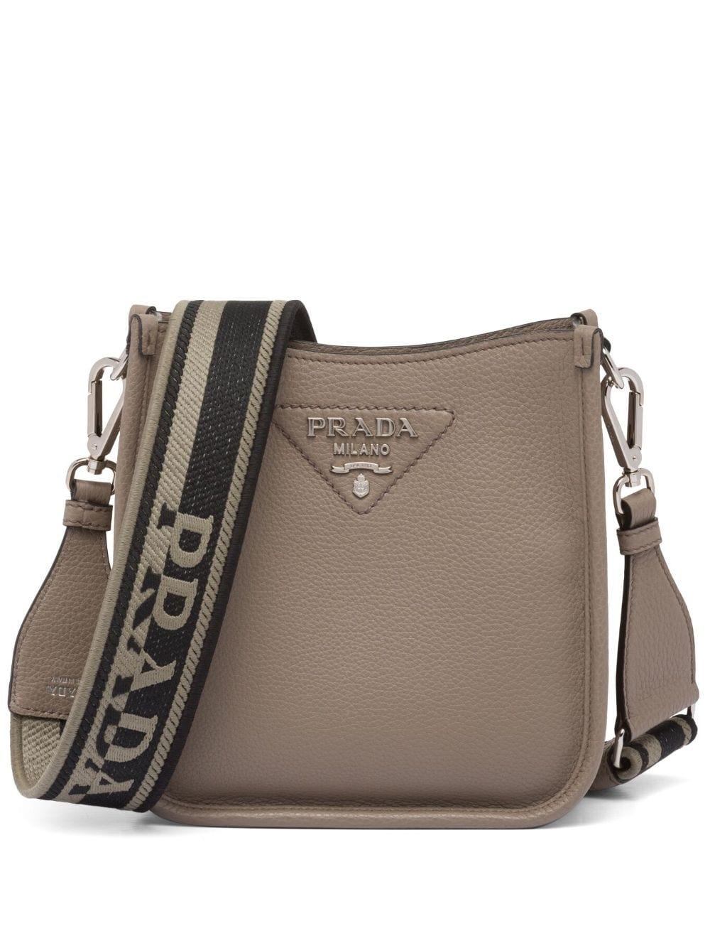 Pra*a mini logo-plaque shoulder bag