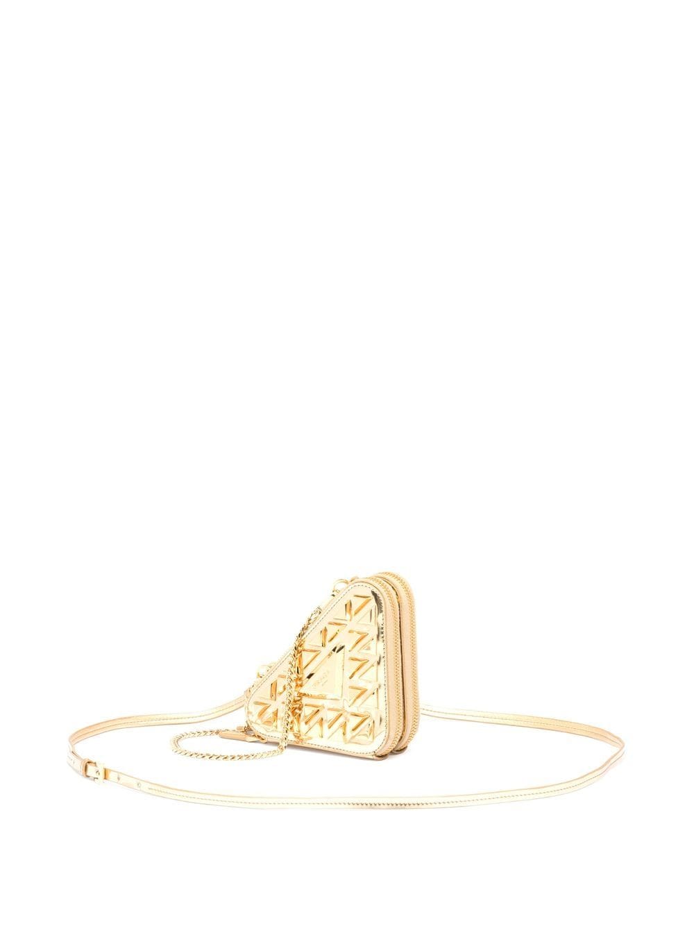 Pra*a studded leather mini pouch