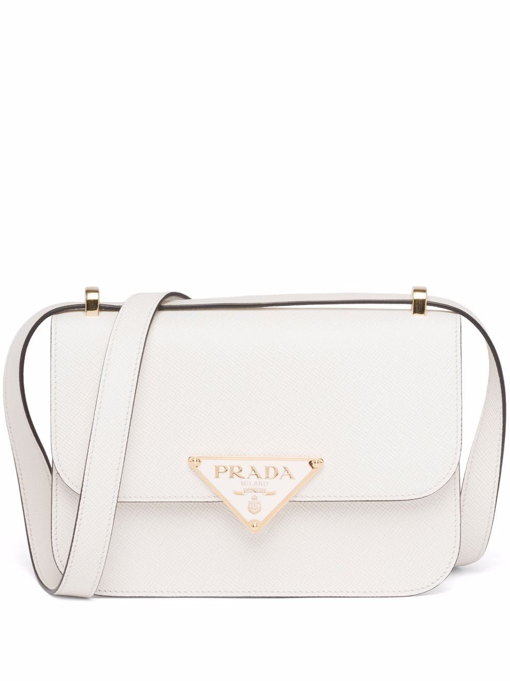 Pra*a triangle logo-plaque crossbody bag