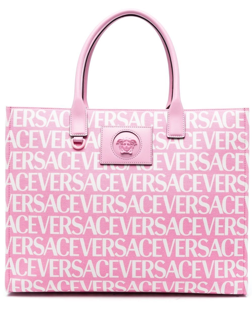 Versace all-over logo-print tote bag