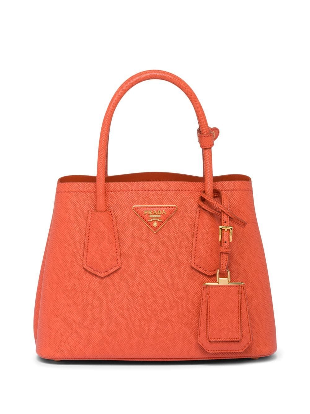 Pra*a double saffiano leather tote bag