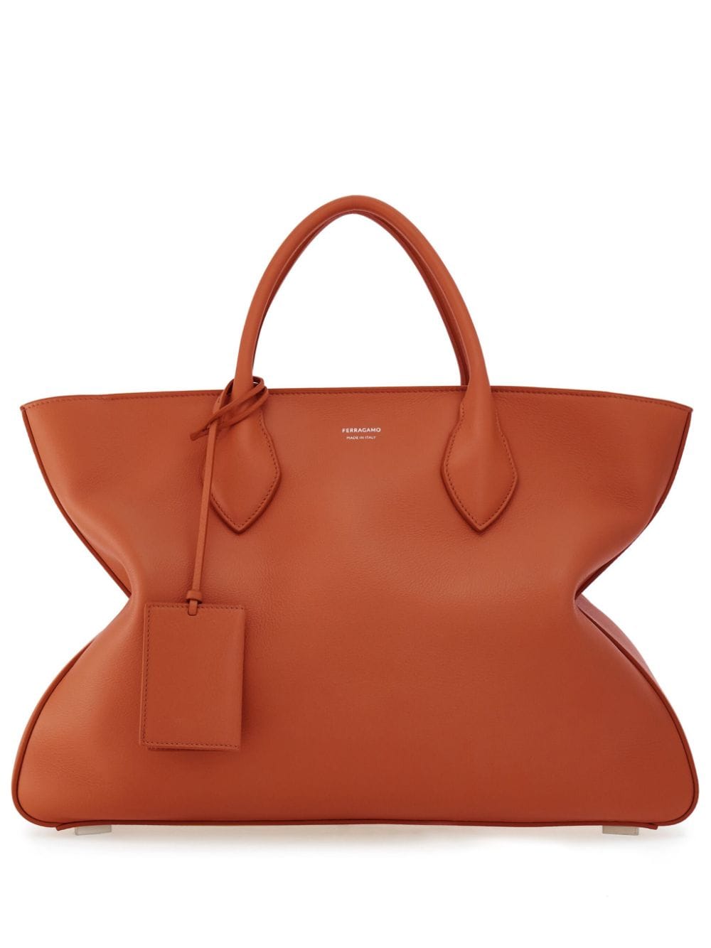 New Season  Ferragamo logo-print leather tote bag