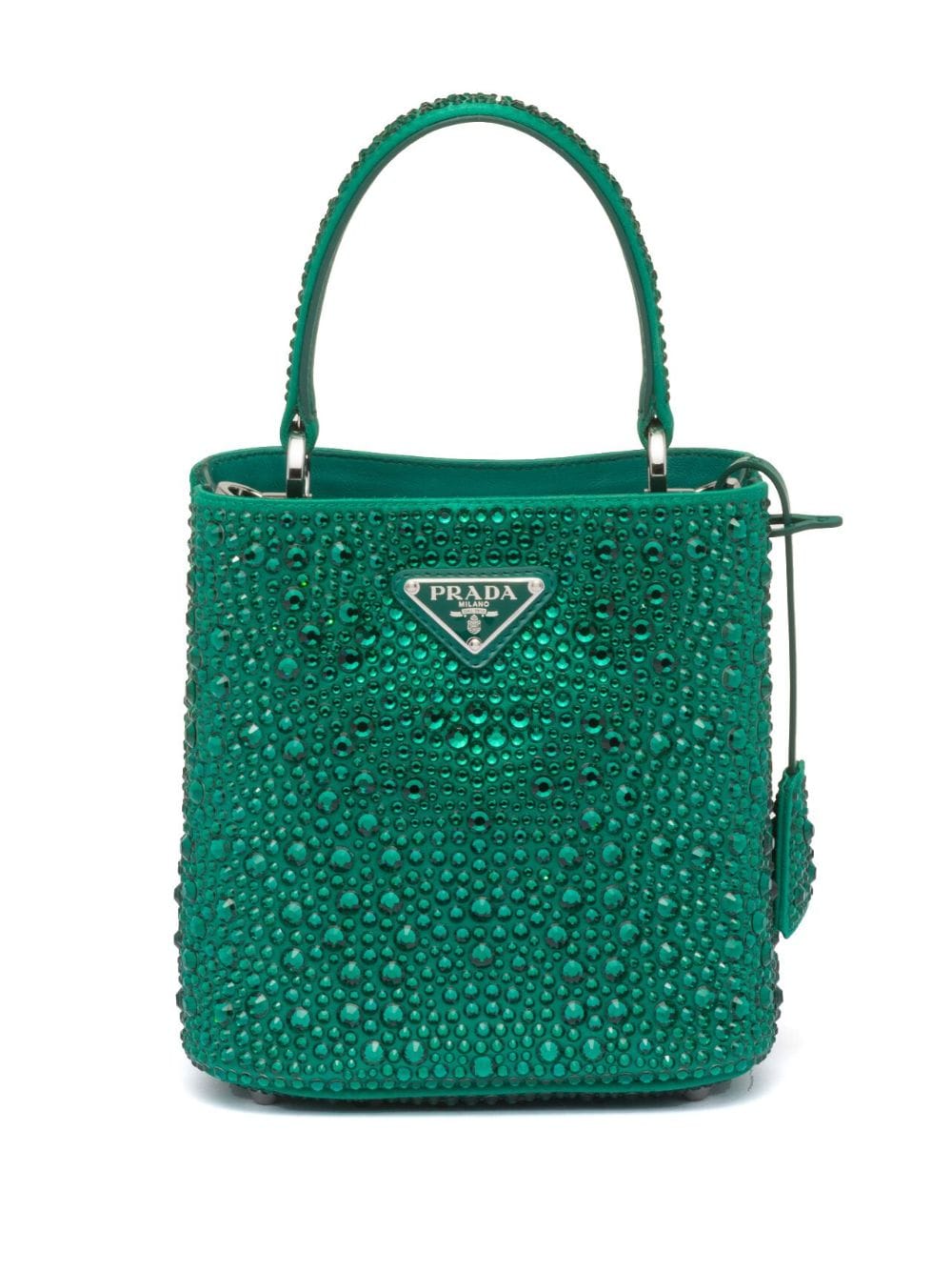 Pra*a small panier crystal-embellished tote bag