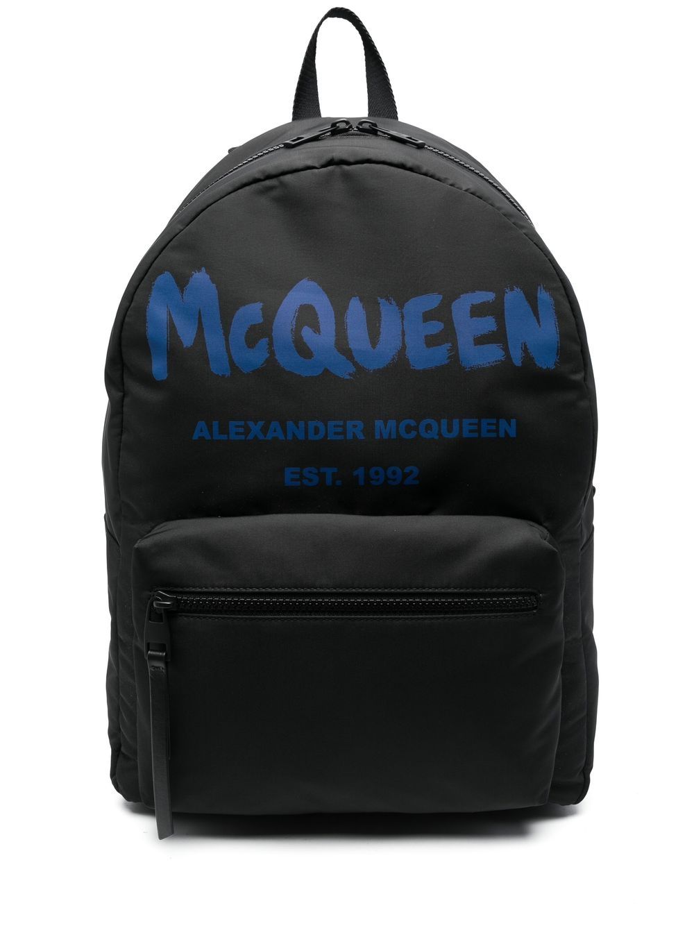 Alexander McQueen logo-print two-tone backpack
