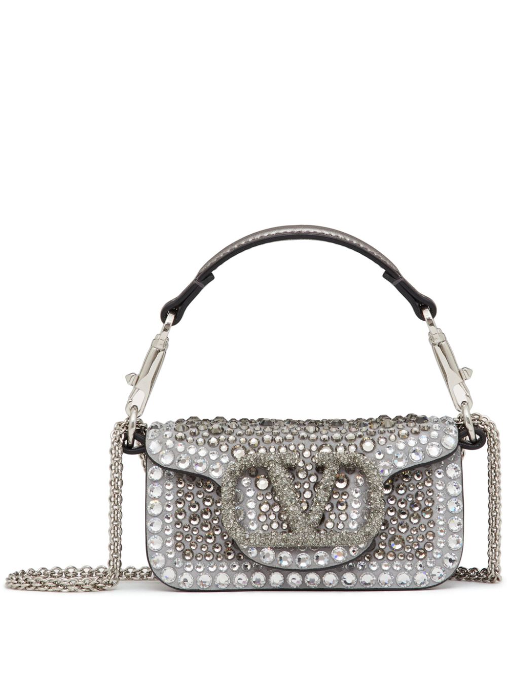Valentino Garavani micro Locò rhinestone-embellished chain bag