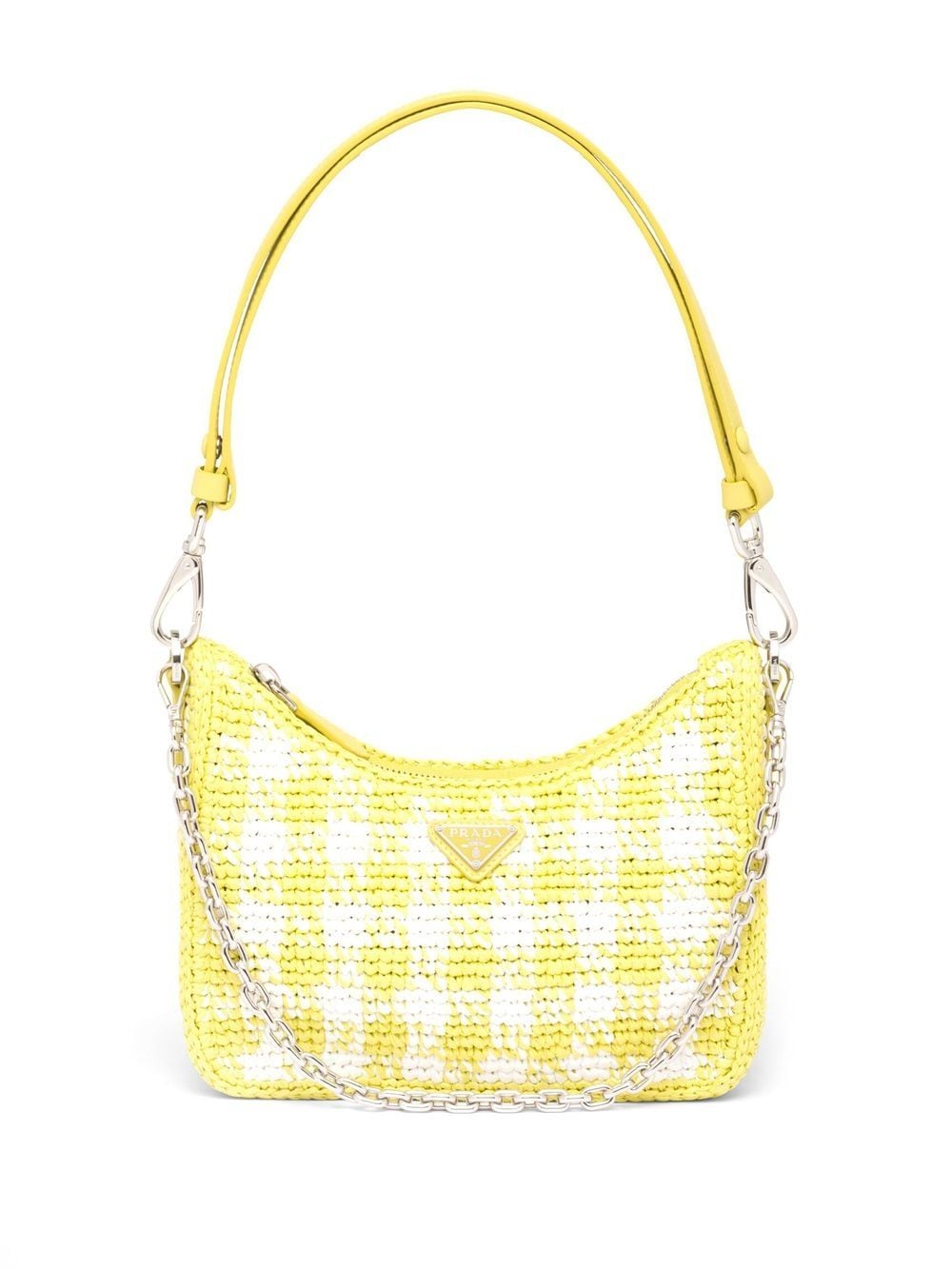 Pra*a re-edition crochet-knit mini bag