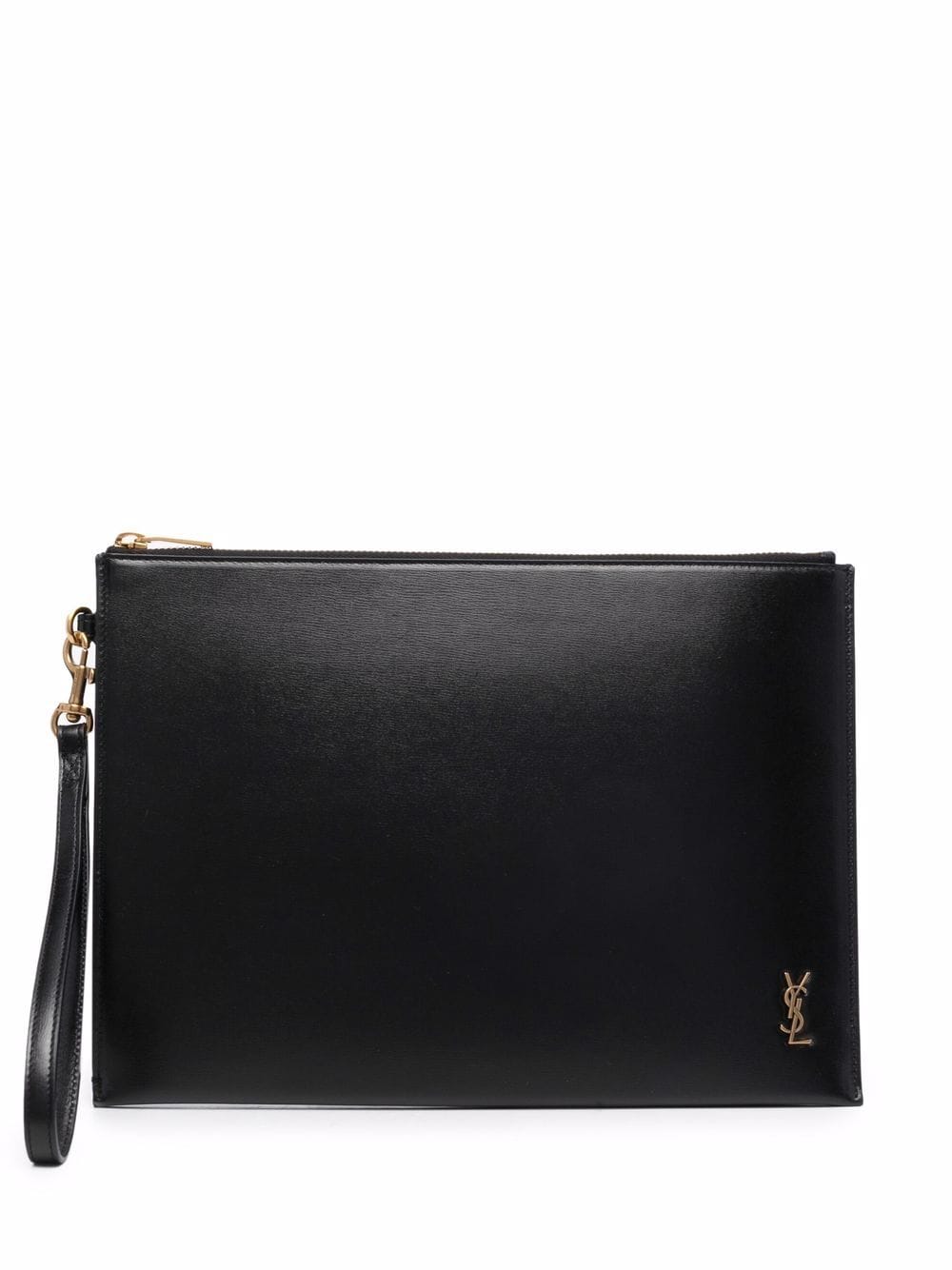 Saint Laurent monogram leather clutch