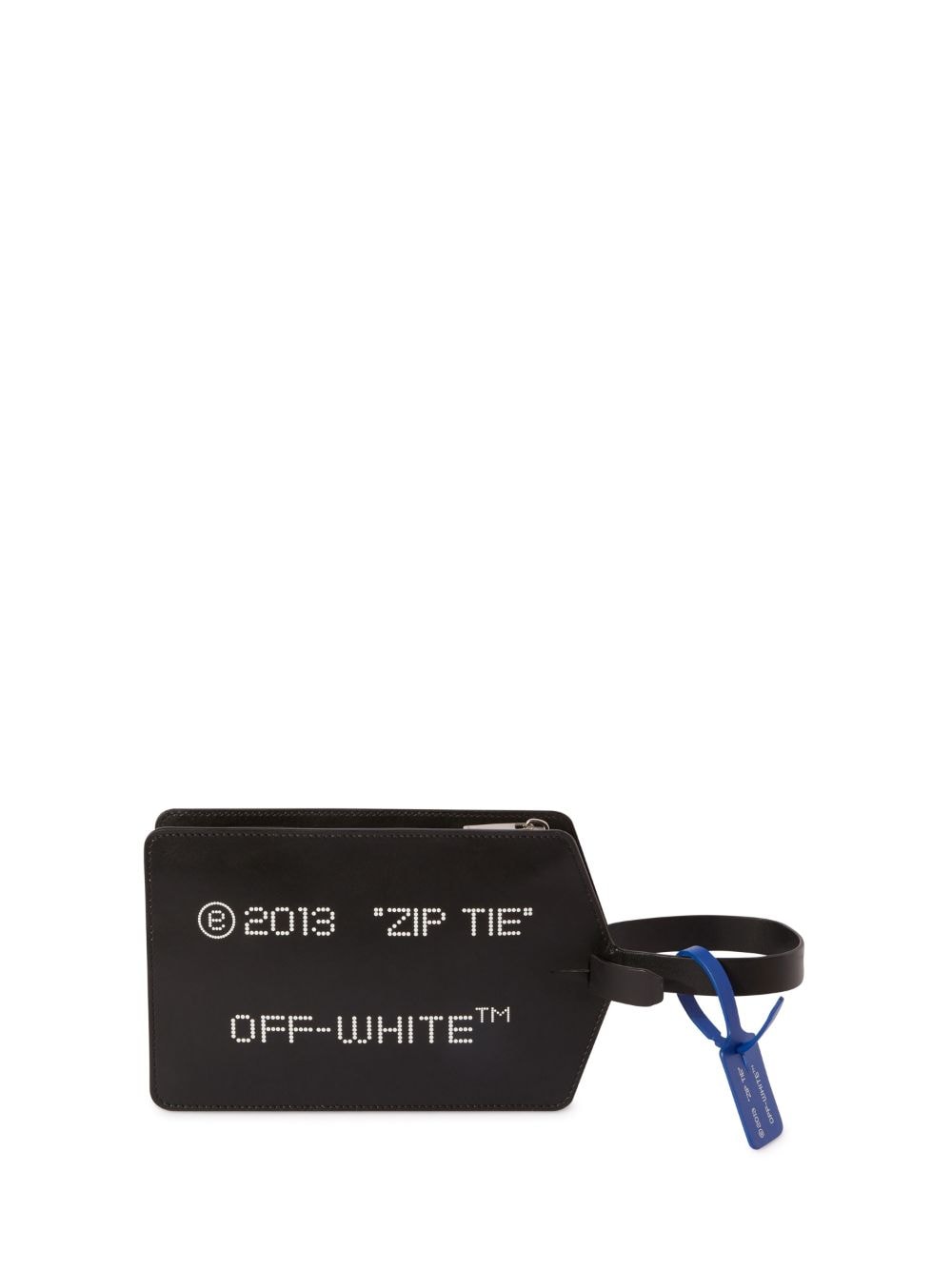 Off-White medium Zip Tie clutch bag