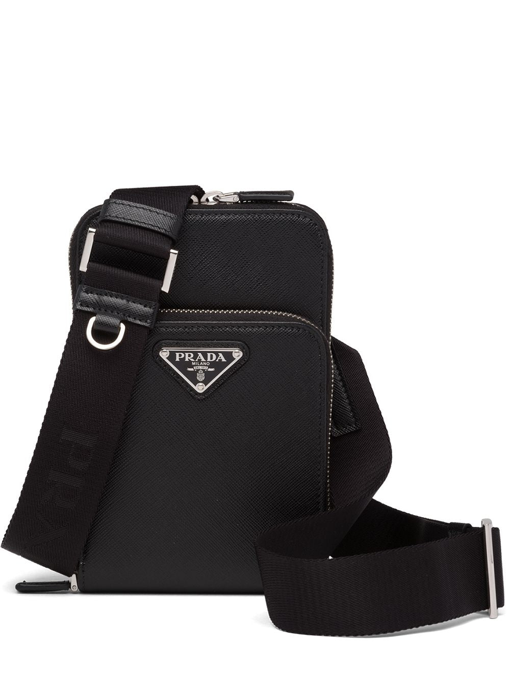 Pra*a triangle logo mini bag