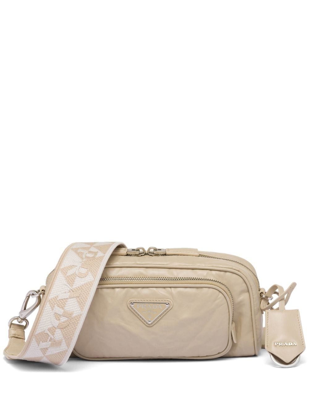 Pra*a leather shoulder bag