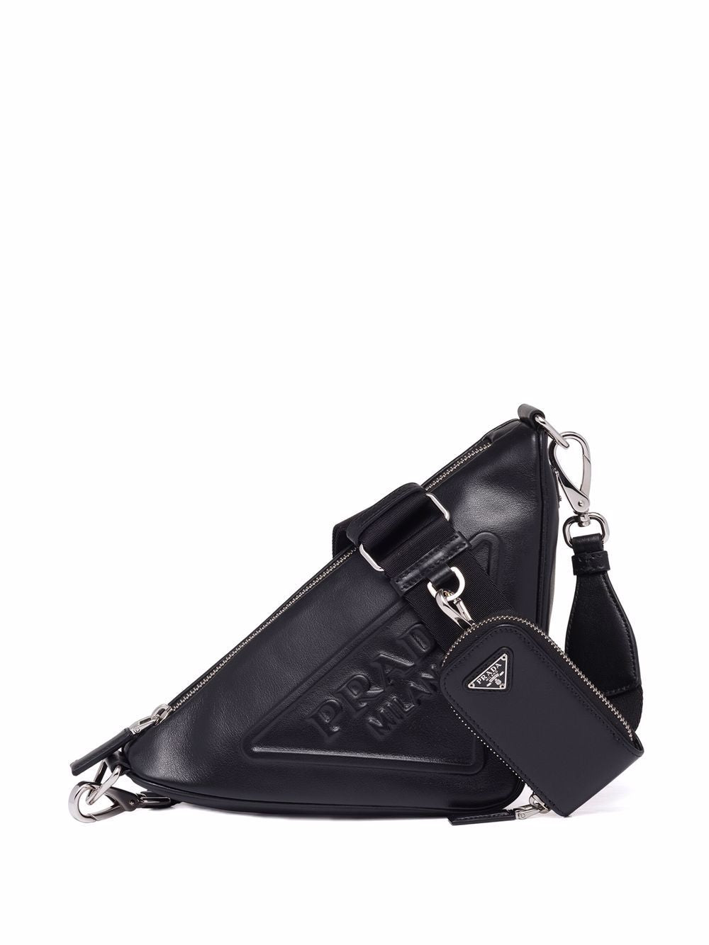Pra*a logo plaque shoulder bag