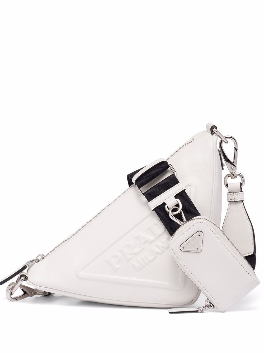 Pra*a logo plaque shoulder bag