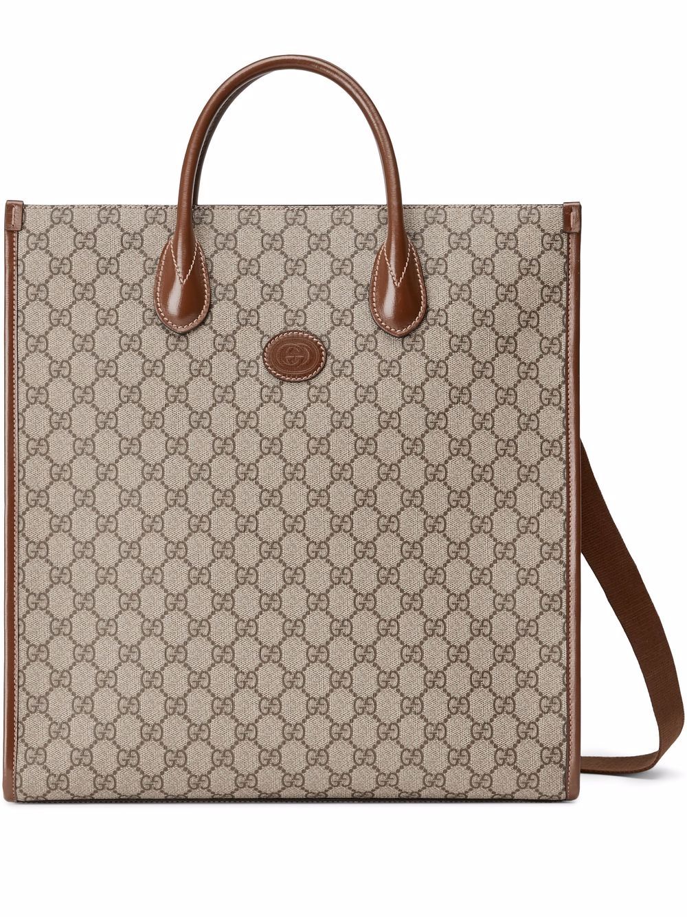 G*u*i interlocking g logo-plaque tote bag