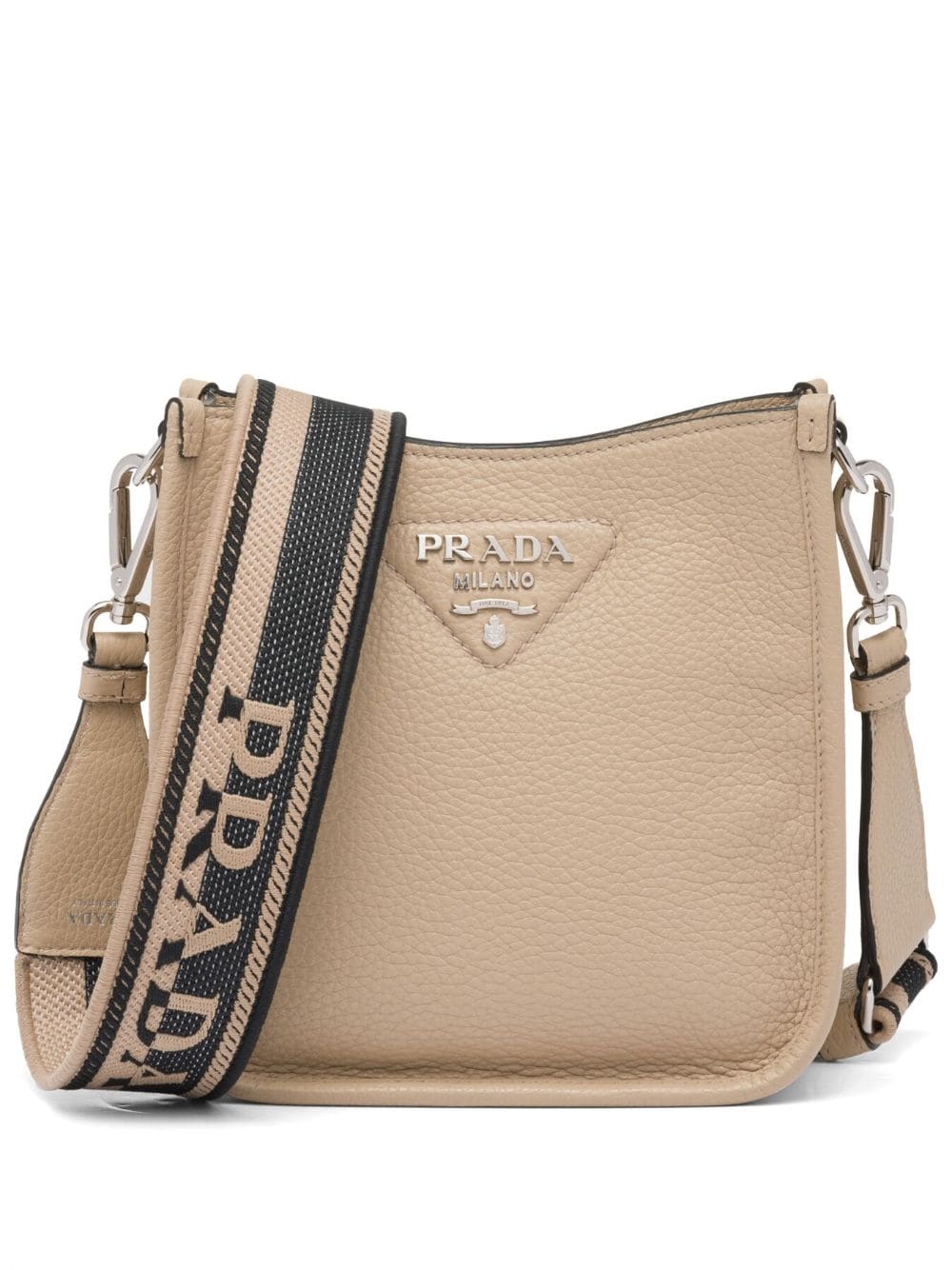 Pra*a mini logo-plaque shoulder bag