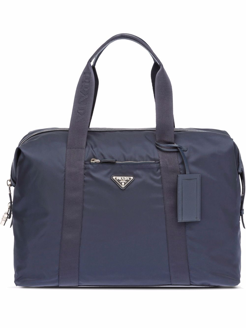 Pra*a re-nylon triangle logo holdall bag