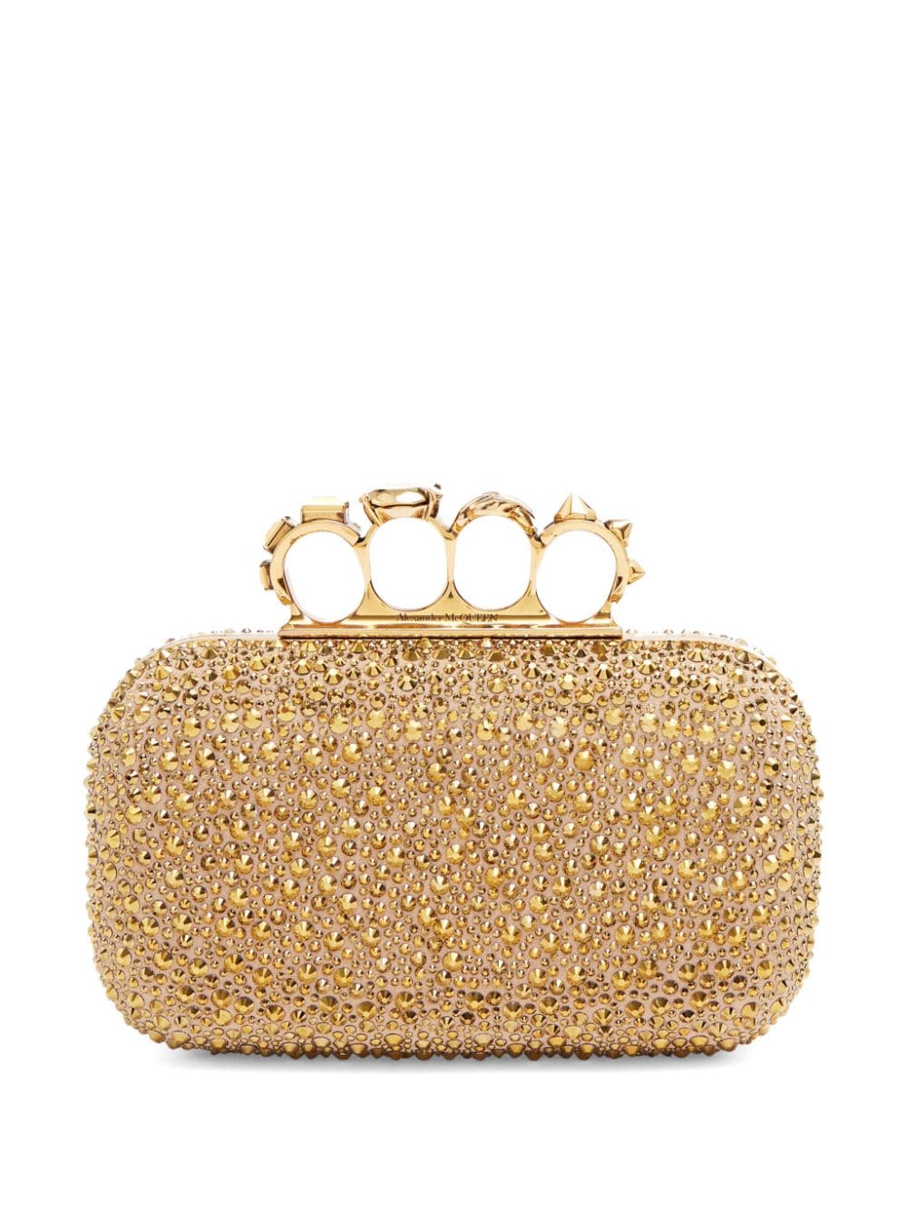 Alexander McQueen Knuckle crystal-embellished clutch bag